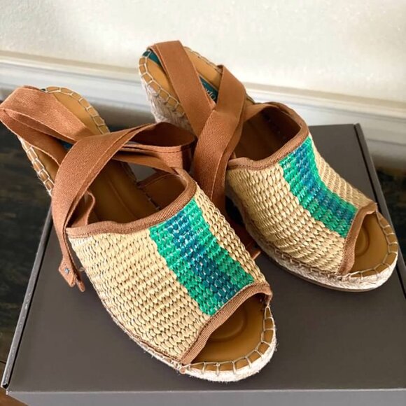 Sarto B y Franco Sarto Sierra Wedge Espadrille Sandal- SZ 8 & 9 - Picture 4 of 5